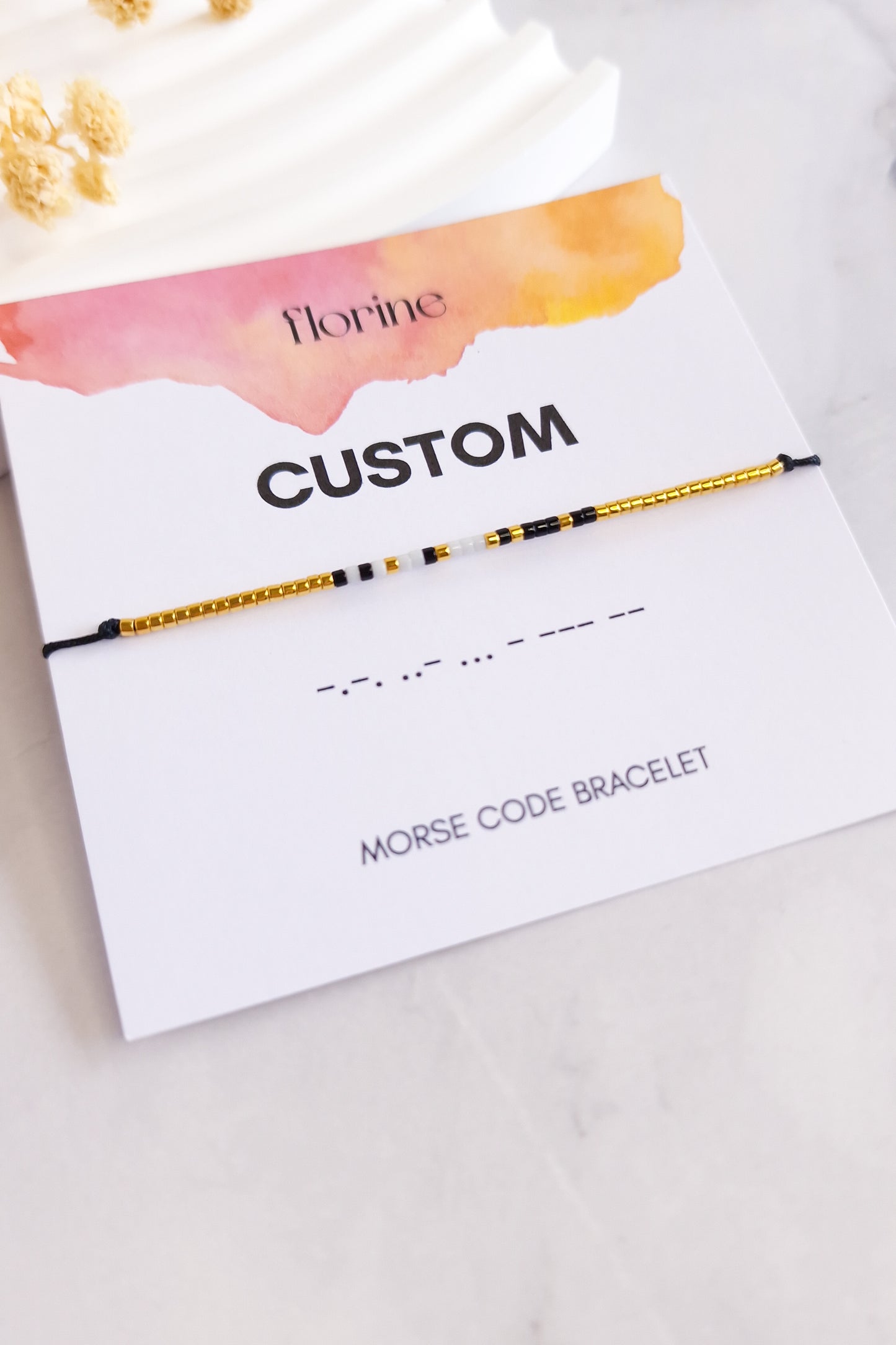 Custom Morse Code Bracelet