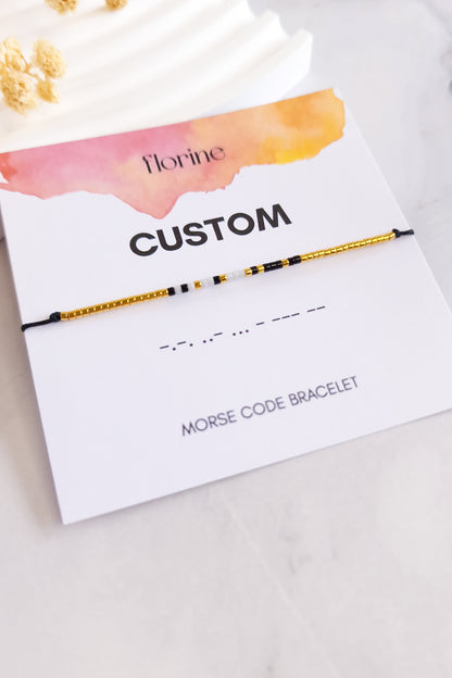 Custom Morse Code Bracelet