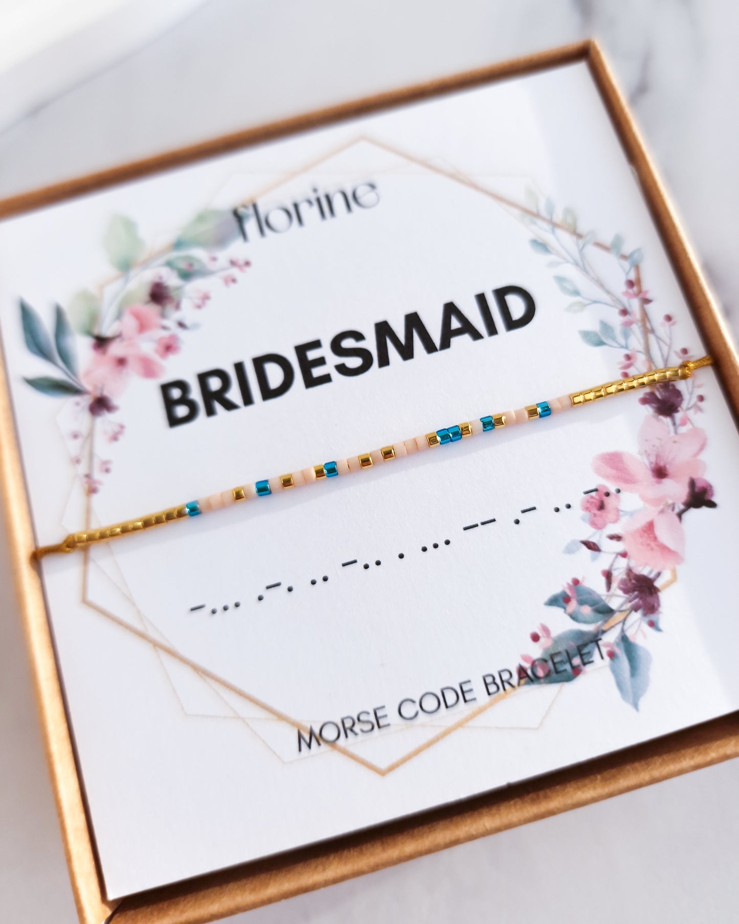 Bridesmaid Morse Code Bracelet