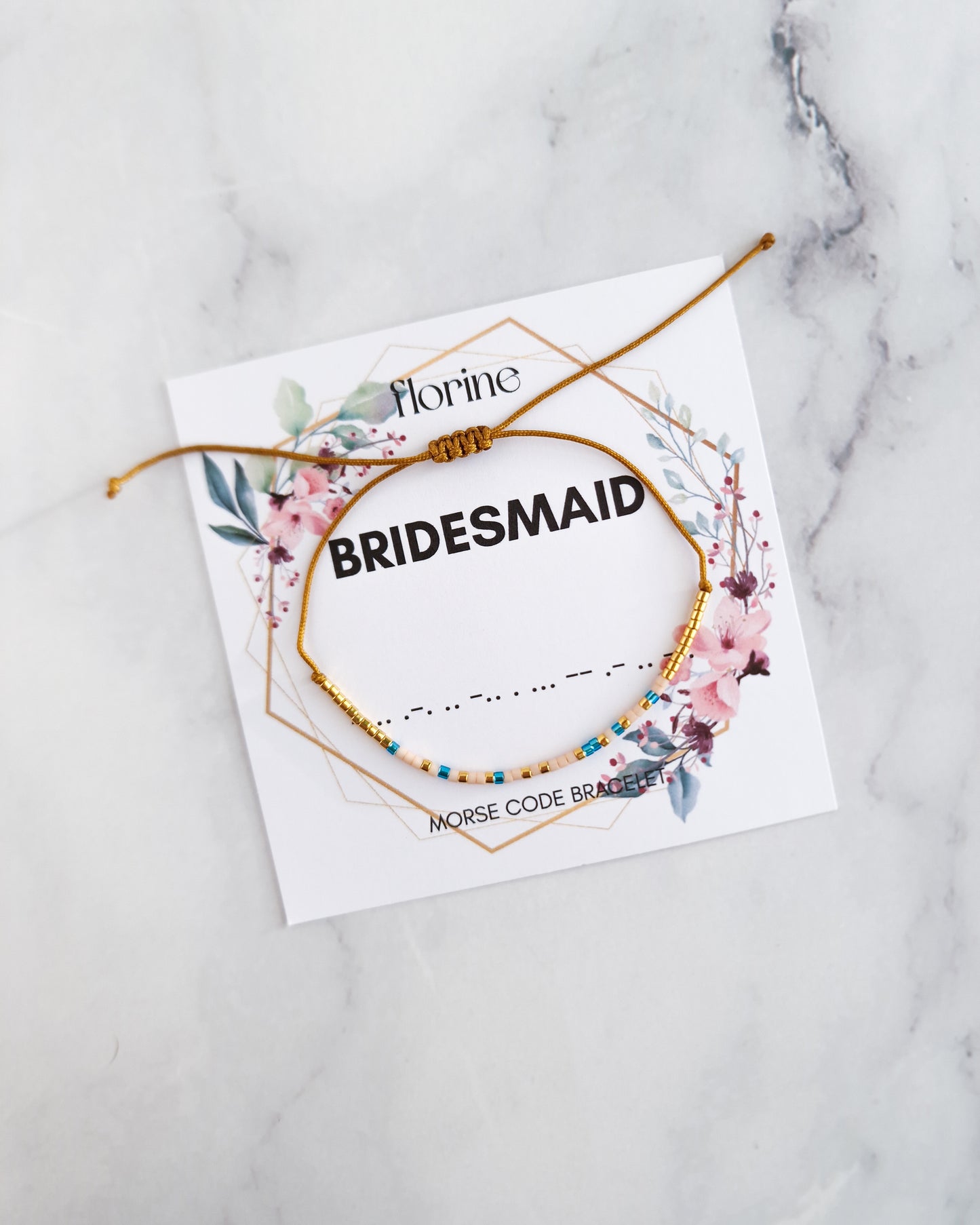 Bridesmaid Morse Code Bracelet